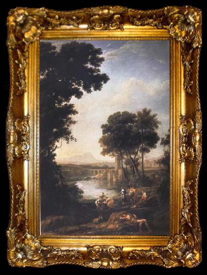 framed  Claude Lorrain The Finding of the Infant Moses (mk17), ta009-2